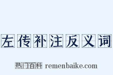 左传补注反义词是什么意思的图片